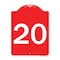Signmission Designer Series Sign-Sign W/ Number 20, Red & White Aluminum Sign, 18" x 24", RW-1824-22902 A-DES-RW-1824-22902 - alternate 1